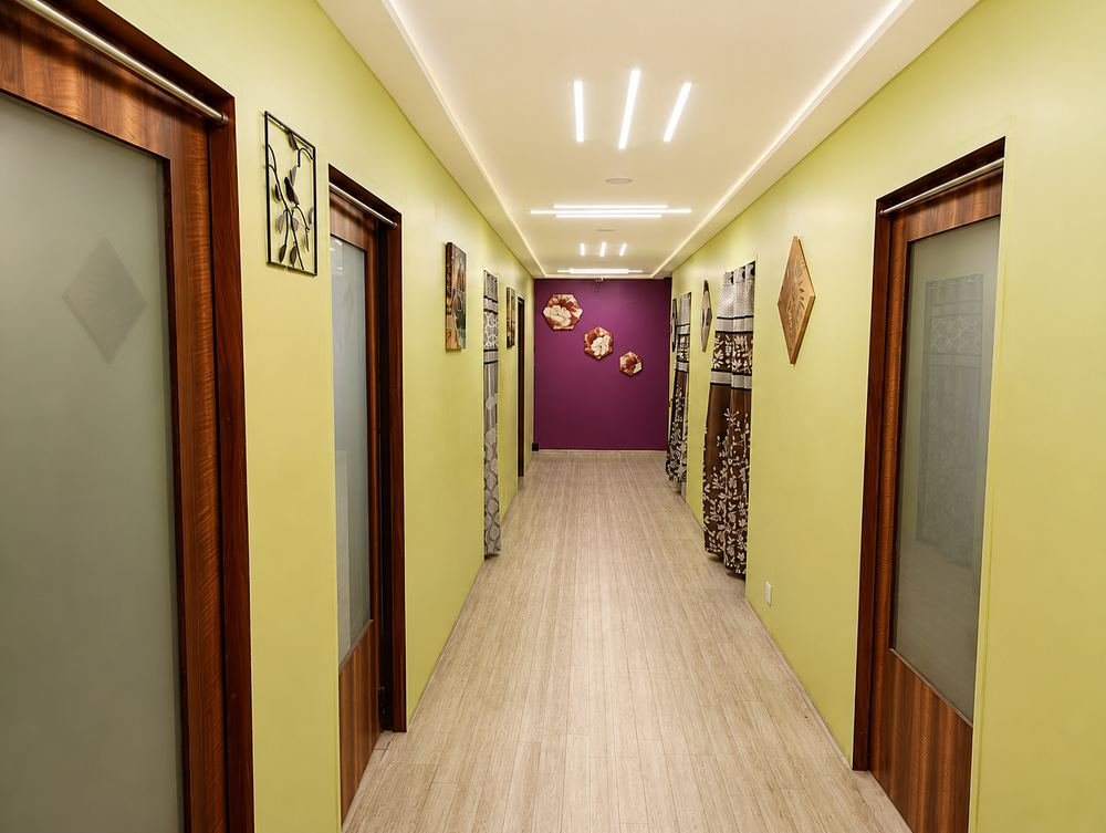 Interior corridor at S K Spa