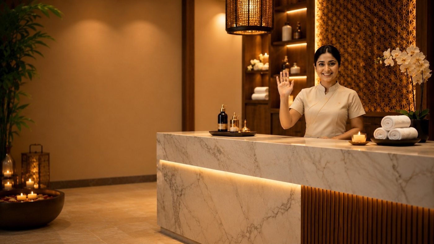 S K Spa reception, Kondapur